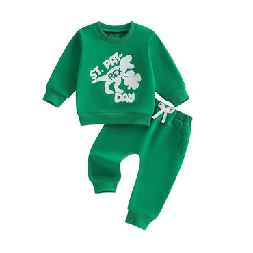 Long Sleeve St. Pat-Rex Day Baby Set Green 3-6 M