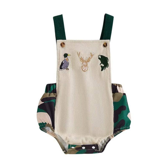 Sleeveless Nature Camo Baby Romper
