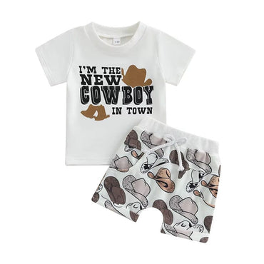 Short Sleeve New Cowboy Baby Set