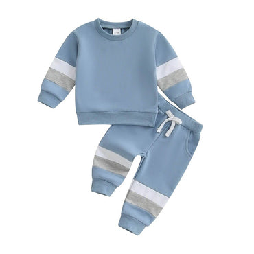 Color Block Long Sleeve Baby Set