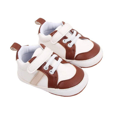Velcro Strap Baby Sneakers Brown 1