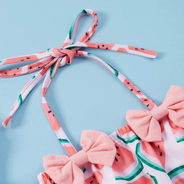 Watermelon Ruffled Baby Swimsuit