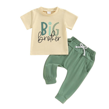 Big Brother Green Pants Toddler Set