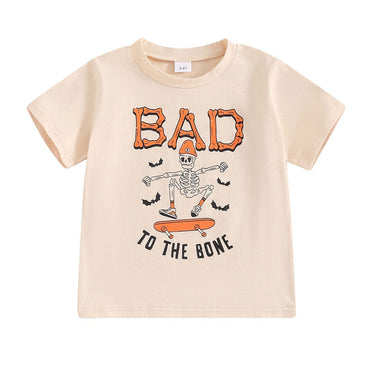 Bad To The Bone Halloween Toddler Tee