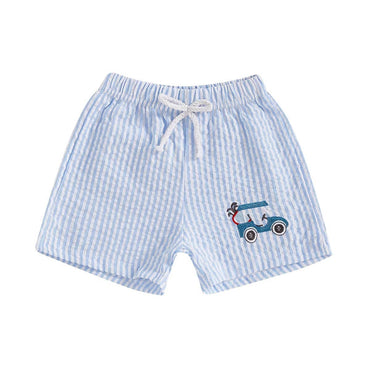 Golf Cart Striped Toddler Shorts