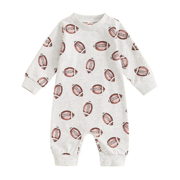 Long Sleeve Football Baby Jumpsuit