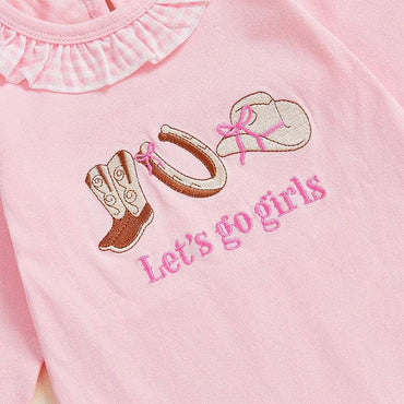 Let's Go Girls Ruffled Baby Jumpsuit