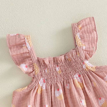 Fly Sleeve Cupcakes Baby Set