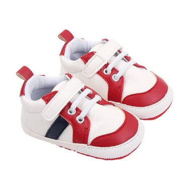Velcro Strap Baby Sneakers Red 1