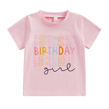 Birthday Girl Toddler Tee Pink 12-18 M