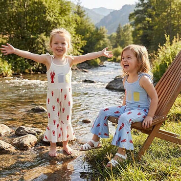 Sleeveless Lobster Flared Toddler Jumpsuit