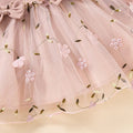 Pink Floral Tulle Baby Dress   