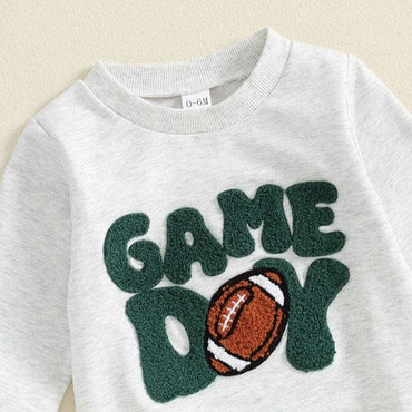 Game Day Solid Green Pants Baby Set