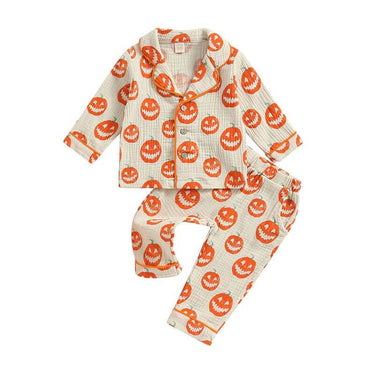 Halloween Pumpkins Toddler Pajama Set