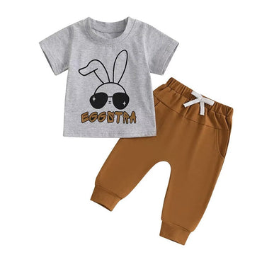 Short Sleeve Eggstra Baby Set Brown 3-6 M