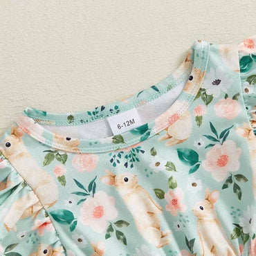 Flutter Sleeve Easter Toddler Dress