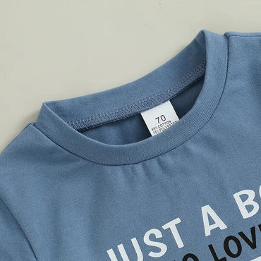 Short Sleeve Tractor Lover Baby Set