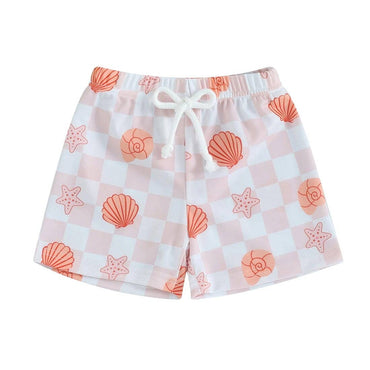 Ocean Vibes Checkered Toddler Swim Shorts