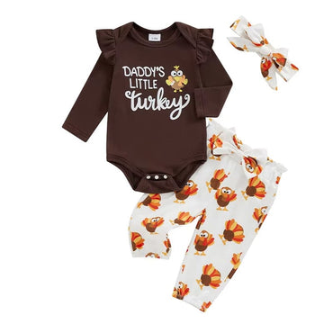Daddy's Little Turkey Baby Set