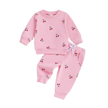 Long Sleeve Pink Cherry Baby Set