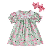 Short Sleeve Golf Toddler Dress