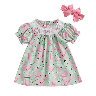 Short Sleeve Golf Toddler Dress