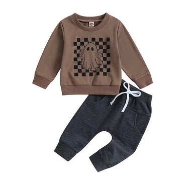 Checkerboard Ghost Baby Set