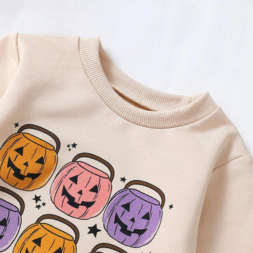 Pumpkin Basket Halloween Baby Bodysuit
