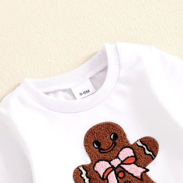 Christmas Gingerbread Bow Baby Set