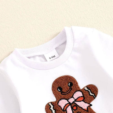Christmas Gingerbread Bow Baby Set