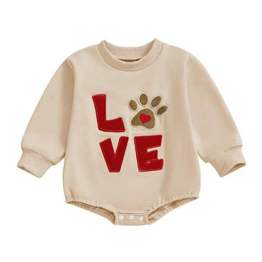Long Sleeve Love Paw Baby Bodysuit