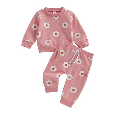 Long Sleeve Daisy Baby Set Pink 3-6 M