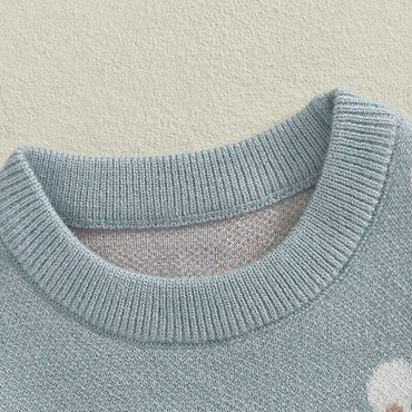 Short Sleeve Daisy Knit Baby Set