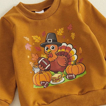 Long Sleeve Thanksgiving Football Toddler Set Sets The Trendy Toddlers