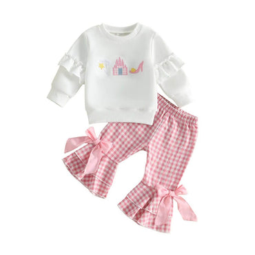 Long Sleeve Princess Checkered Toddler Set Sets The Trendy Toddlers