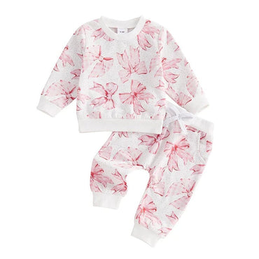 Valentine's Day Bows Baby Set