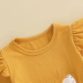Long Sleeve Ruffled Bee Baby Dress