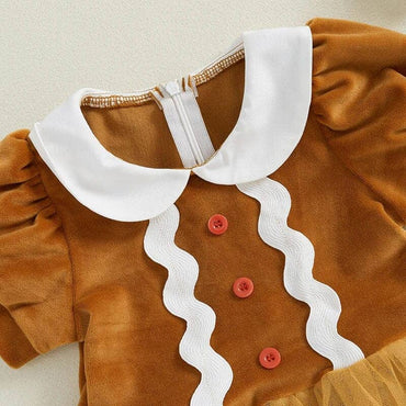 Gingerbread Tulle Toddler Costume Dress