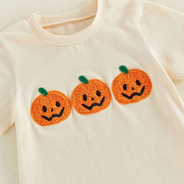 Short Sleeve Pumpkin Shorts Toddler Set Sets The Trendy Toddlers