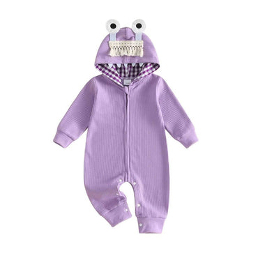 Long Sleeve Hooded Halloween Baby Costume Purple 0-3 M