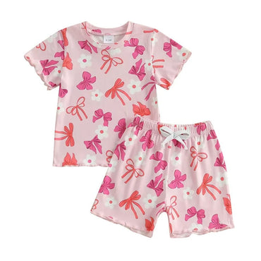 Short Sleeve Summer Vibes Toddler Set Pink 9-12 M