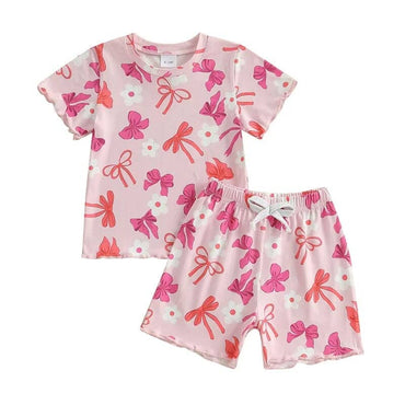 Short Sleeve Summer Vibes Toddler Set Pink 9-12 M