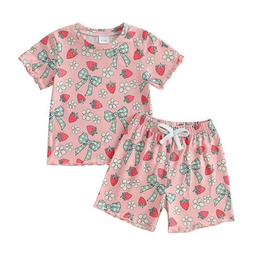 Short Sleeve Summer Vibes Toddler Set Red 9-12 M