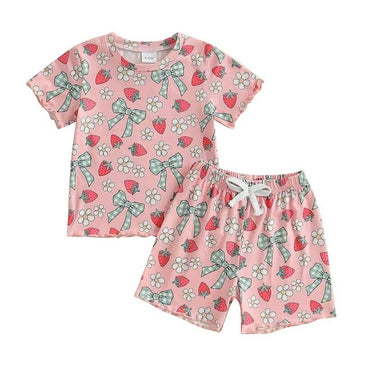 Short Sleeve Summer Vibes Toddler Set Red 9-12 M