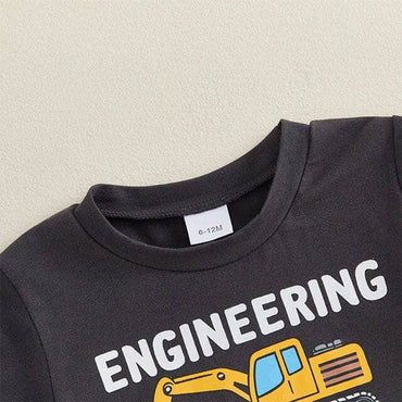 Short Sleeve Construction Trucks Toddler Set