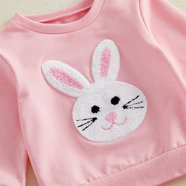 Long Sleeve Bunny Tulle Skirt Toddler Set