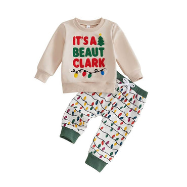 Long Sleeve Christmas Lights Toddler Set Sets The Trendy Toddlers