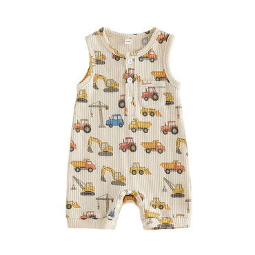 Sleeveless Little Builder Baby Romper