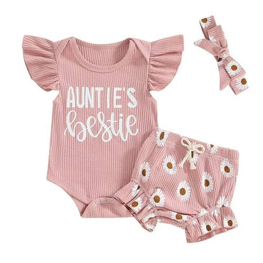Auntie's Bestie Floral Baby Set