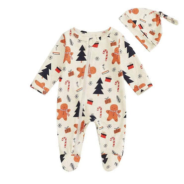 Long Sleeve Christmas Vibes Baby Jumpsuit